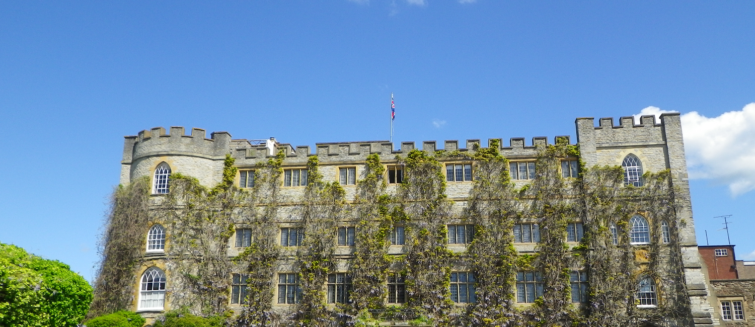 Exterior view of the castle hotel in Taunton
